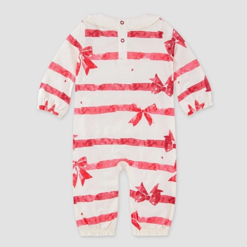 NWT Burt’s Bees Baby Girls’ Wrapped Up Jumpsuit